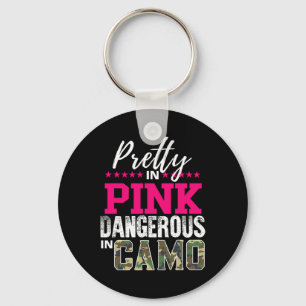 Chaveiro Bonita de Rosa, Perigosa de Camuflagem, Caçadora d
