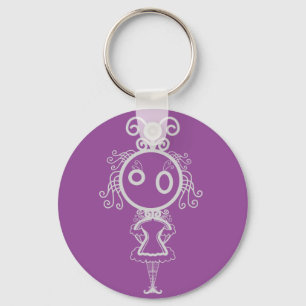 Chaveiro Bonita Garota de Cartografia Kawaii