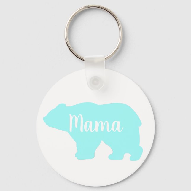 Chaveiro Bonita mãe urso design presente de dia de as mães (Frente)