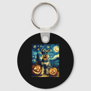 Chaveiro Bonita miniatura Schnauzer Cachorro Halloween Jack