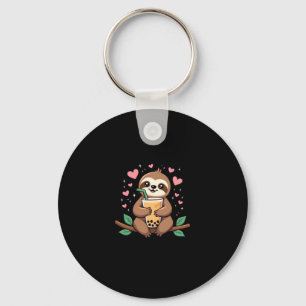 Chaveiro Bonita Sloth Boba Bubble Milk Tea Kawaii Meninas