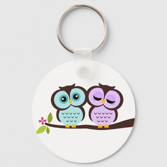 Chaveiro Bonitas Corujas (Frente)