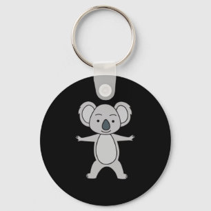 Chaveiro Bonitinho Koala Com Sorriso Em Pé