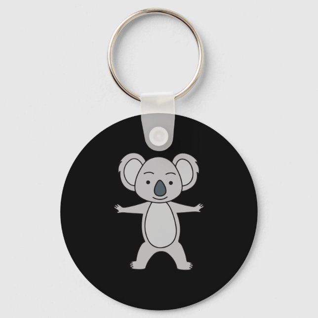 Chaveiro Bonitinho Koala Com Sorriso Em Pé (Frente)