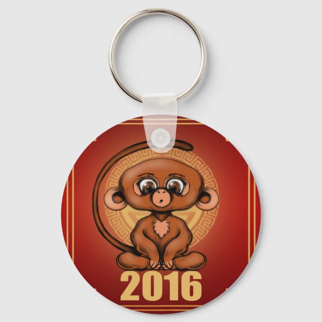 Chaveiro Bonito 2016 Ano do Macaco (Frente)
