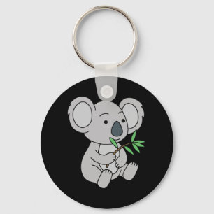Chaveiro Bonito Bebê Koala Com Folhas De Eucalyptus