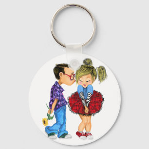 Chaveiro Bonito Casal Romântico - Beijo - Dia de os namora