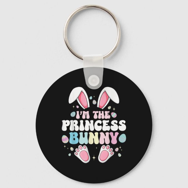 Chaveiro Bonito Coelhinho de Páscoa Eu sou a Princesa Coelh (Frente)