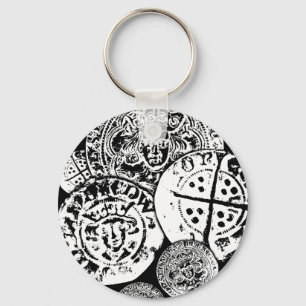 Chaveiro Bonito de detecção de metais, moeda martelada