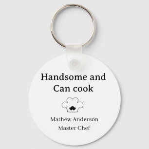 Chaveiro bonito e pode cozinhar mestre chef homem rei da co
