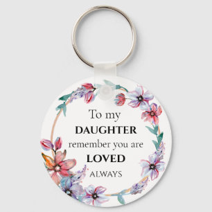 Chaveiro Bonito Filha Floral Wreath Amada Foto de citação