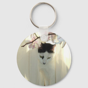 Chaveiro Bonito Gato Branco