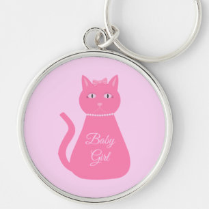 Chaveiro Bonito Gato De Bebê Rosa