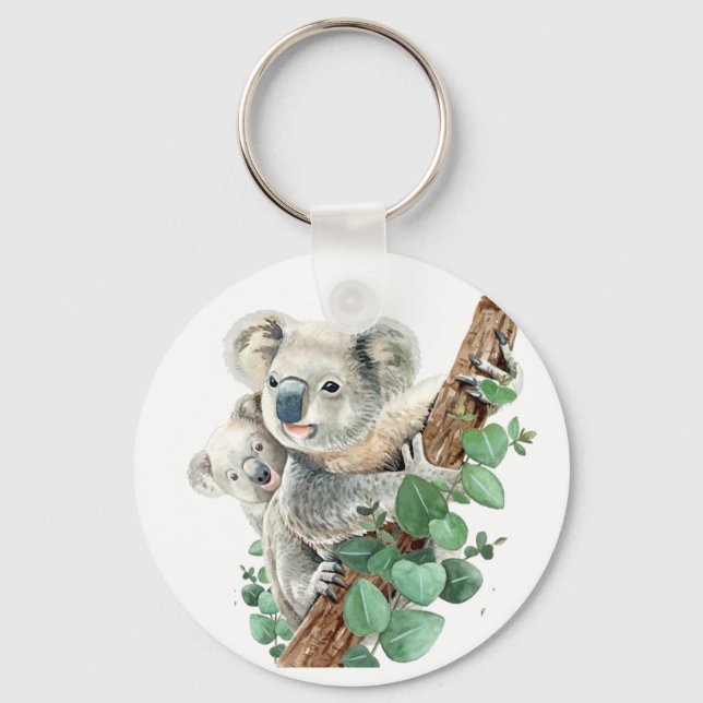 Chaveiro Bonito Koala Bear Arte Animal Australiana (Frente)