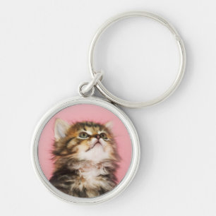 Chaveiro Bonito no gatinho cor-de-rosa