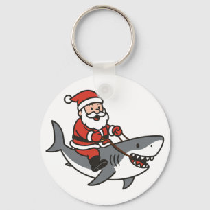 Chaveiro Bonito Pai Natal Andando Engraçado