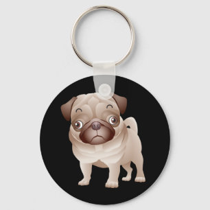 Chaveiro Bonito Pug Mãe Filha Cachorro Cachorro Pai