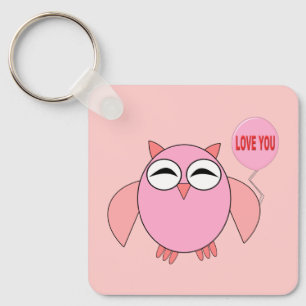 Chaveiro Bonito Rosa Te Ama Personalizado