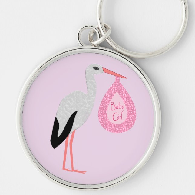 Chaveiro Bonito Tempestade de Bebê Rosa (Frente)