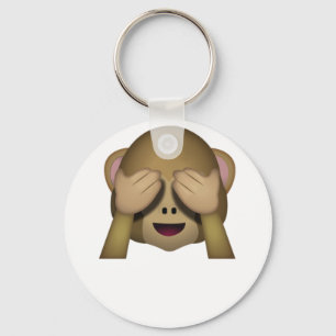 Chaveiro Bonito Ver Nenhum Macaco-Mau Emoji