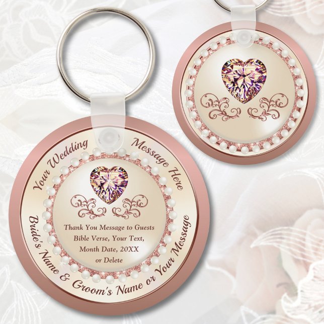 Chaveiro Bonitos Personalizados, ROSA DOURADOS Favores De C (Rose Gold Wedding Favors for your Rose Gold Themed Wedding. Rose gold bridal shower favors and Ideas)