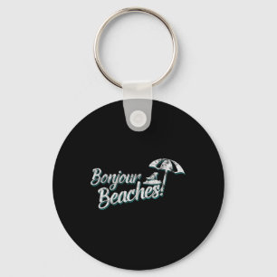 Chaveiro Bonjour Beaches Vintage French Riviera Summer