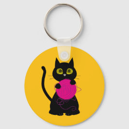 Chaveiro BONKERS! Toque de teclas - tricô + 🧶 de Gatinho �