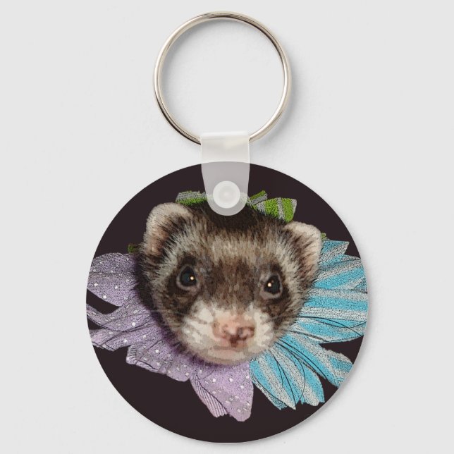 Chaveiro Bonnie The Ferret Flower Key Chain (Frente)