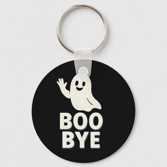 Chaveiro Boo Bye Ghost Halloween Impressão (Frente)