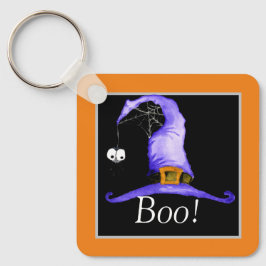Chaveiro Boo! Chapéu das Bruxas Brancas