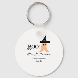 Chaveiro Boo é Halloween do nome da família, fantasma laran