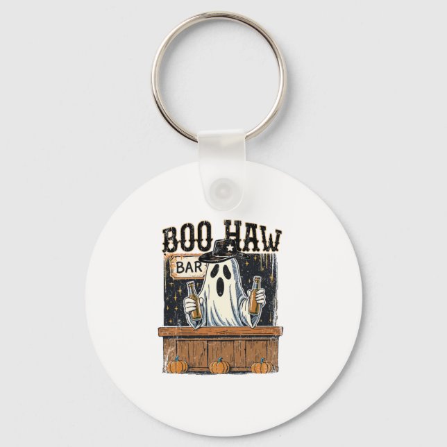 Chaveiro Boo Haw Retro Western Halloween (Frente)