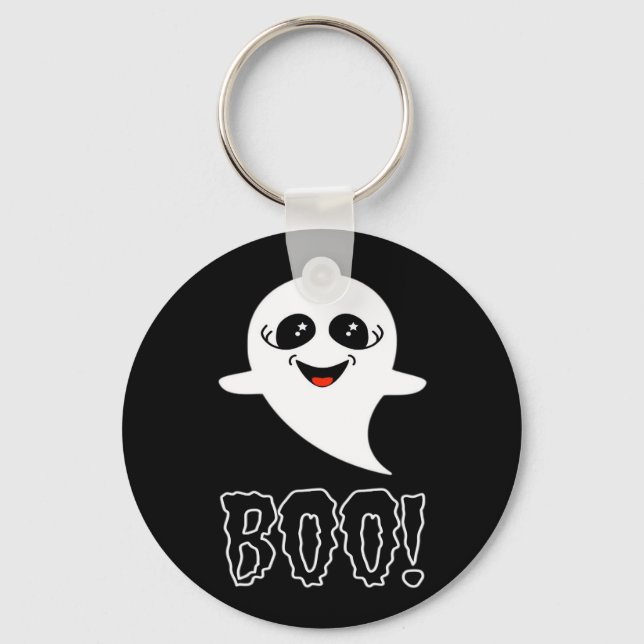 Chaveiro Boo! Pequeno Halloween Por Lucas (Frente)