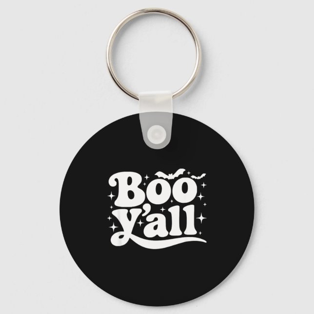 Chaveiro Boo Y'all Southern Retro Halloween Quote Saying Ba (Frente)