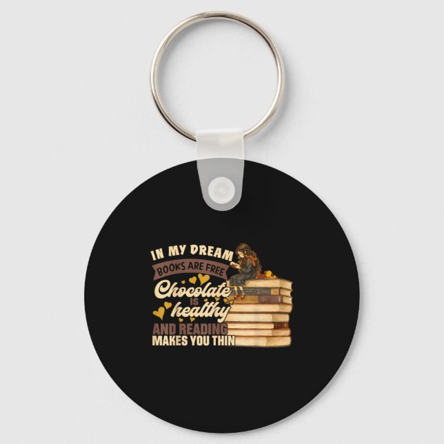 Chaveiro Book Lover Gift Reading Gift Sweet Chocolate Lover (Frente)