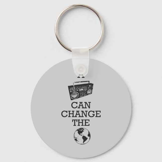 Chaveiro Boombox pode mudar o mundo (Frente)