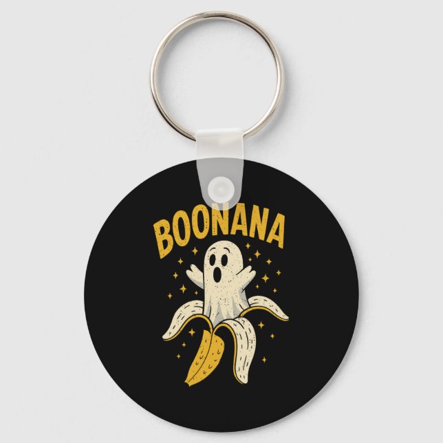 Chaveiro Boonana Cute Ghost Banana Ghost Comida Halloween C (Frente)