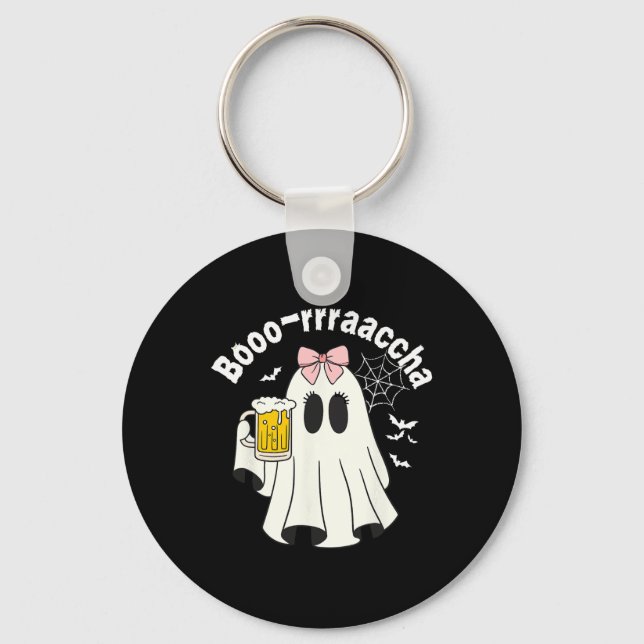 Chaveiro Booo-rraaccha Engraçado Ghost Beer Halloween Spook (Frente)