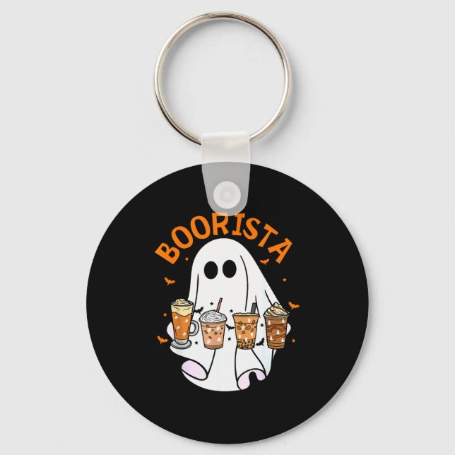 Chaveiro Boorista Barista Ghost Coffee Halloween Soky Seaso (Frente)
