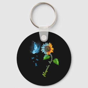 Chaveiro Borboleta Alopecia de Girassol Sensibilização