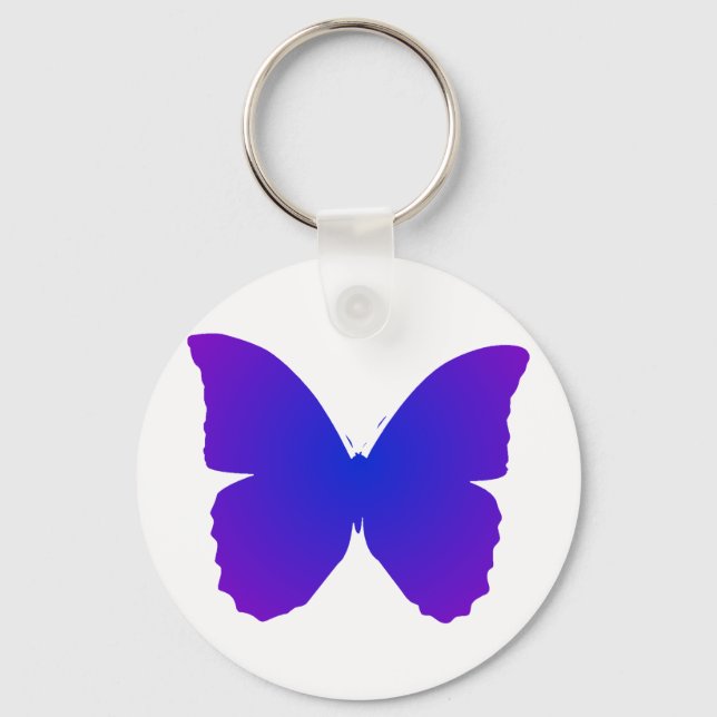 Chaveiro Borboleta Azul e Roxa (Frente)