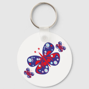 Chaveiro Borboleta azul vetor-curva