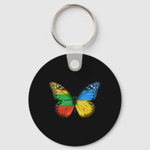 Chaveiro Borboleta da Bandeira Lituana Ucraniana Lituânia U