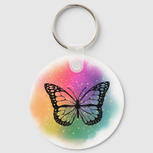 Chaveiro Borboleta de Aquarela
