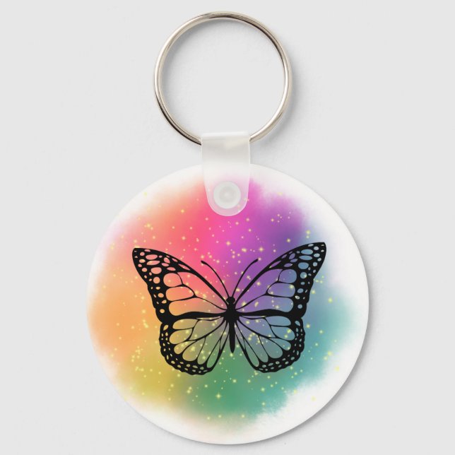 Chaveiro Borboleta de Aquarela (Frente)
