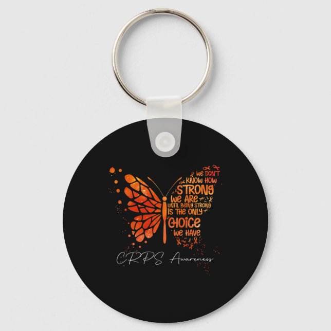 Chaveiro Borboleta de CRPS Sensibilização do CRPS (Frente)