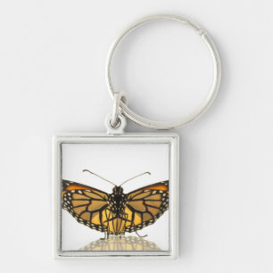 Chaveiro Borboleta de monarca com propagação das asas
