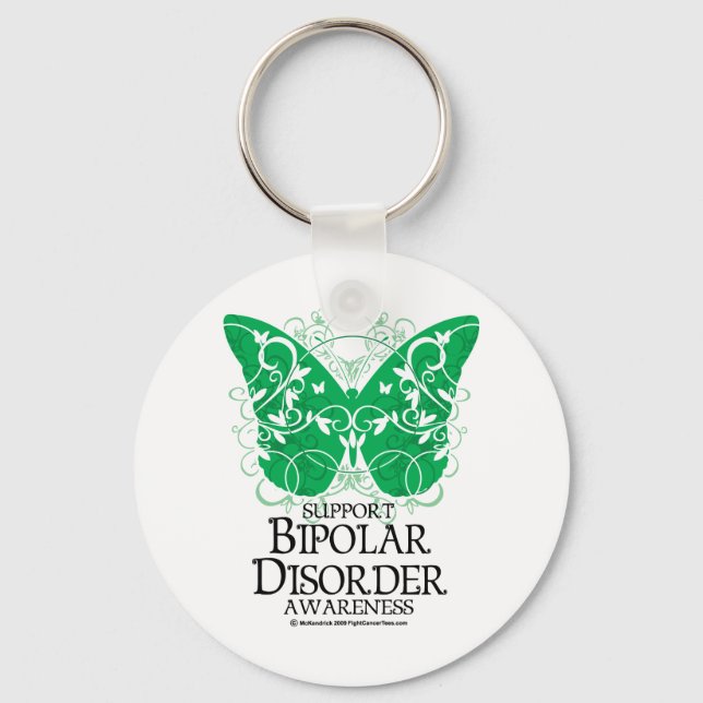 Chaveiro Borboleta de Perturbação Bipolar (Frente)