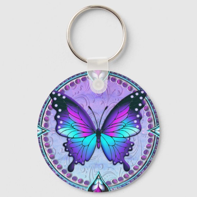 Chaveiro Borboleta de sublimação com fundo (Frente)