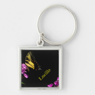 Chaveiro Borboleta de Swallowtail do tigre no Phlox no